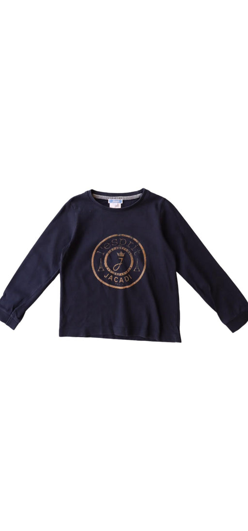 A Navy Long Sleeve Tops from Jacadi in size 4T for boy. (Front View)