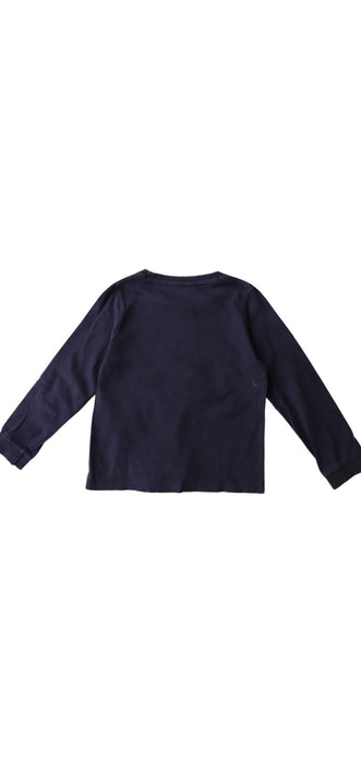 A Navy Long Sleeve Tops from Jacadi in size 4T for boy. (Back View)