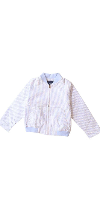 A Blue Lightweight Jackets from Jacadi in size 4T for boy. (Front View)