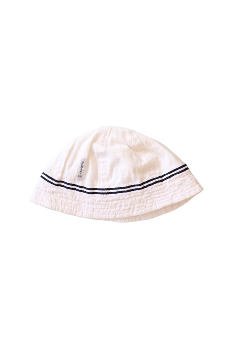 A White Sun Hats from Armani in size 0-3M for girl. (Back View)