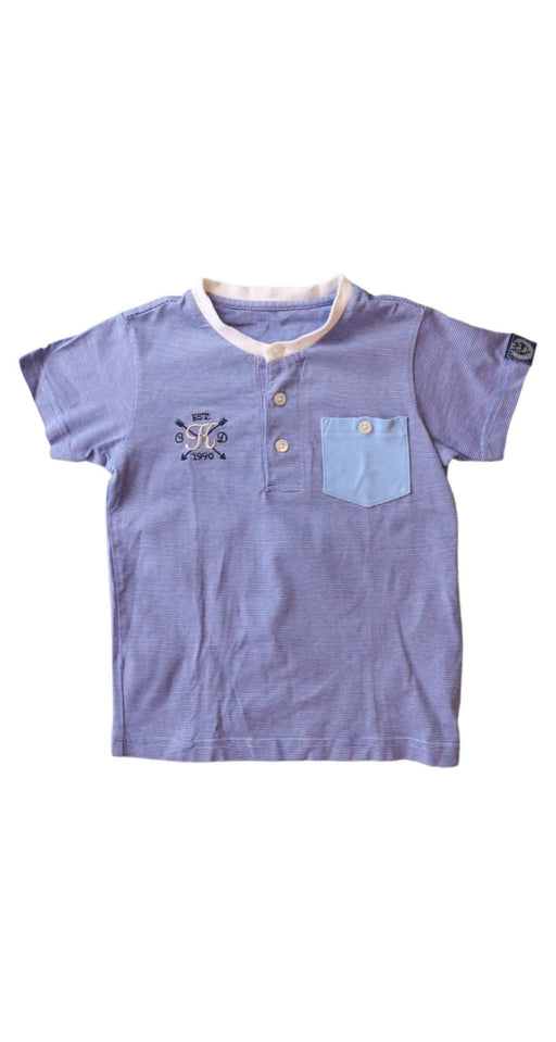 A Blue Short Sleeve Tops from Chickeeduck in size 4T for boy. (Front View)