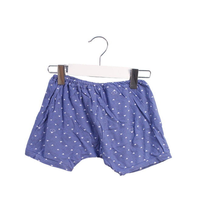 A Purple Shorts from Organic Mom in size 2T for boy. (Front View)