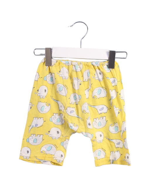 A Yellow Shorts from Organic Mom in size 6-12M for boy. (Front View)