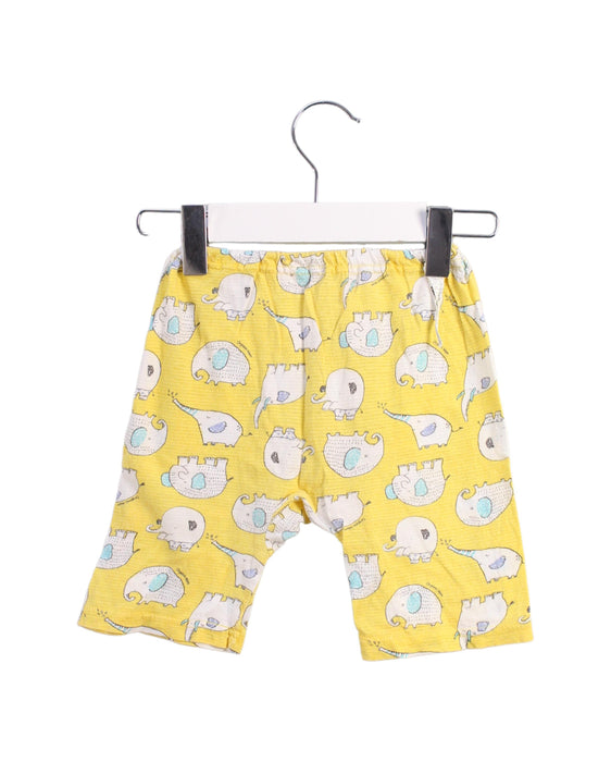 A Yellow Shorts from Organic Mom in size 6-12M for boy. (Back View)