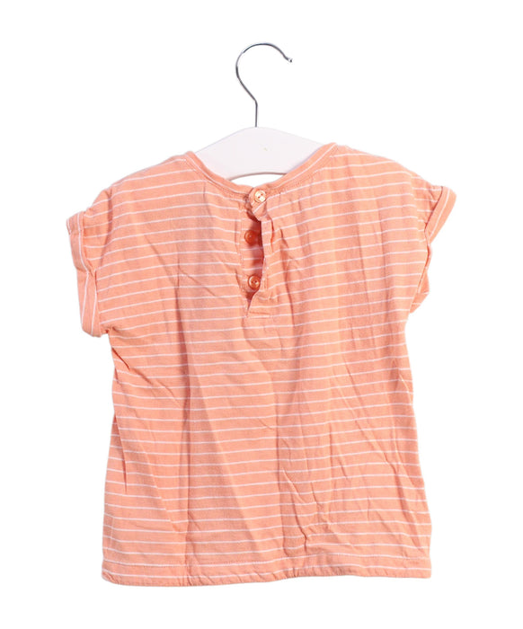 A Orange Short Sleeve Tops from Absorba in size 3T for girl. (Back View)