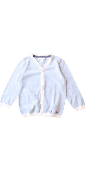 A Blue Cardigans from The Little White Company in size 12-18M for boy. (Front View)