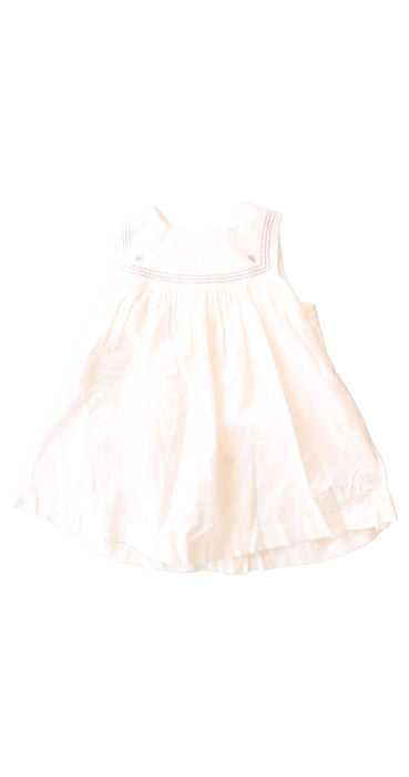 A White Sleeveless Dresses from Petit Bateau in size 6-12M for girl. (Front View)