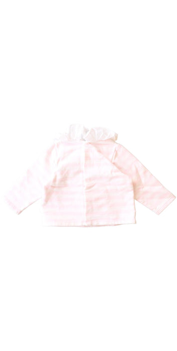 A Pink Long Sleeve Tops from Jacadi in size 3-6M for girl. (Back View)