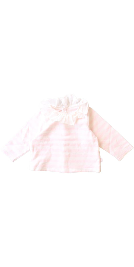 A Pink Long Sleeve Tops from Jacadi in size 3-6M for girl. (Front View)