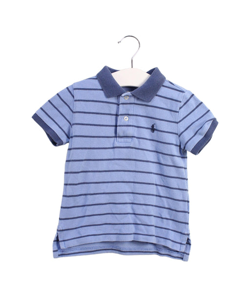 A Blue Short Sleeve Polos from Ralph Lauren in size 2T for boy. (Front View)