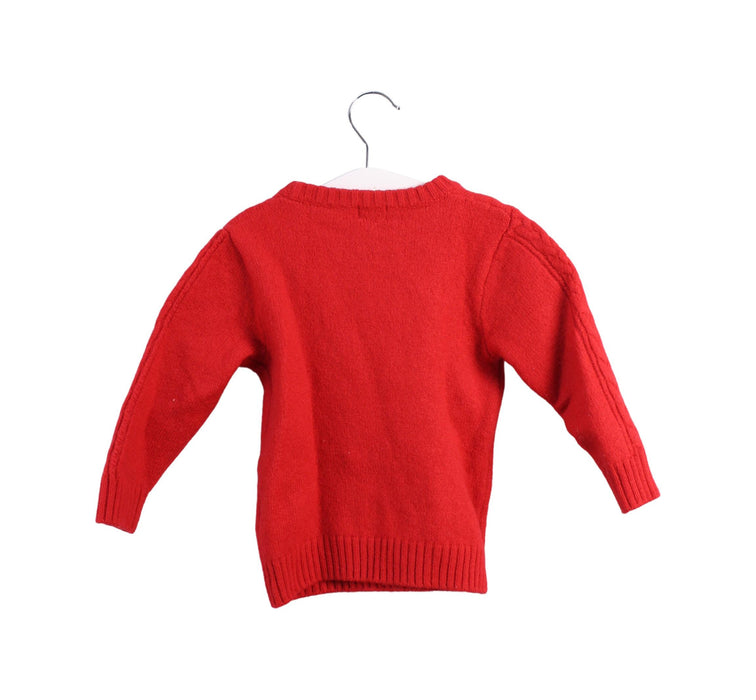 A Red Knit Sweaters from Miki House in size 2T for boy. (Back View)