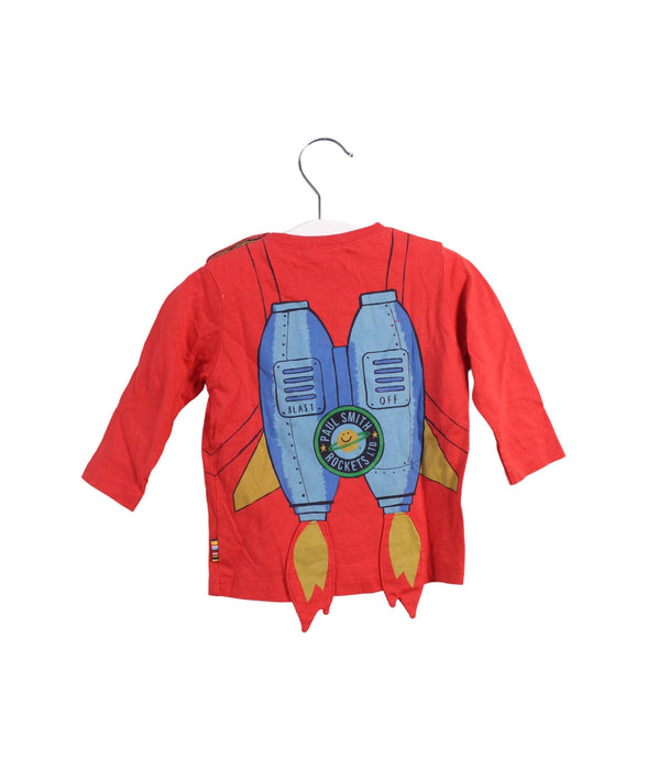 A Red Long Sleeve Tops from Paul Smith in size 3-6M for boy. (Back View)