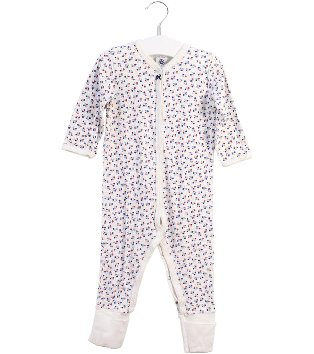 A White Long Sleeve Jumpsuits from Petit Bateau in size 6-12M for girl. (Front View)