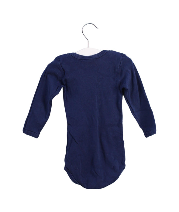 A Blue Long Sleeve Bodysuits from Petit Bateau in size 6-12M for boy. (Back View)