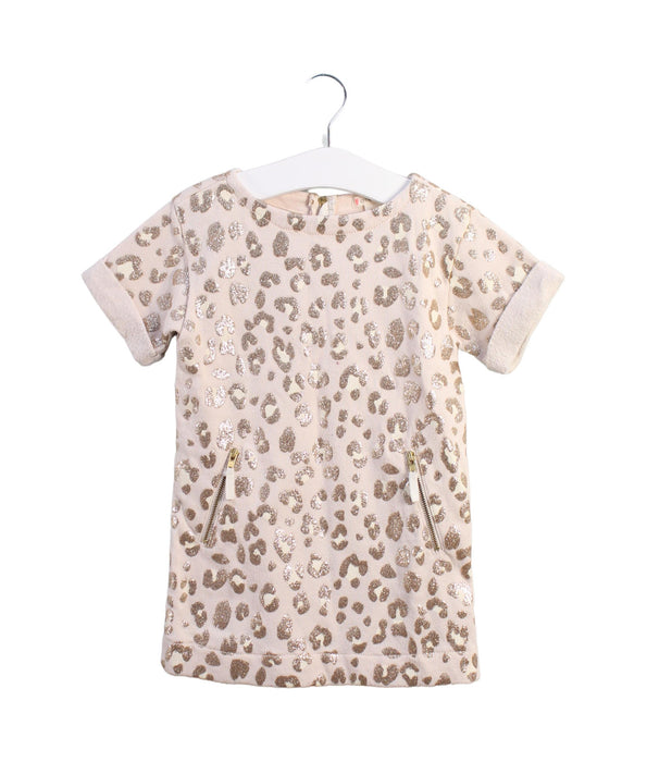 A Beige Short Sleeve Dresses from Crewcuts in size 3T for girl. (Front View)