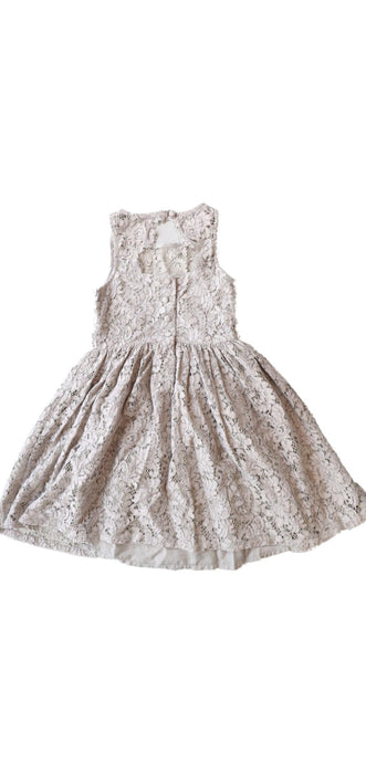 A Grey Sleeveless Dresses from Polo Ralph Lauren in size 6T for girl. (Back View)