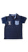 A Navy Short Sleeve Polos from Chickeeduck in size 4T for boy. (Front View)