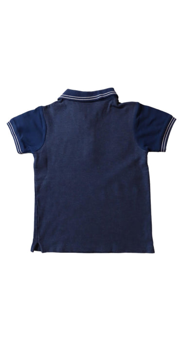 A Navy Short Sleeve Polos from Chickeeduck in size 4T for boy. (Back View)