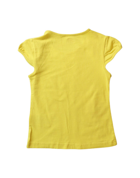A Yellow Short Sleeve T Shirts from La Compagnie des Petits in size 5T for girl. (Back View)