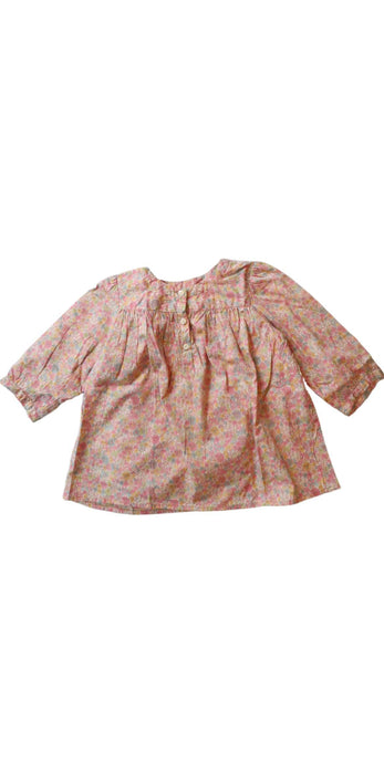 A Pink Long Sleeve Tops from Bonpoint in size 4T for girl. (Front View)