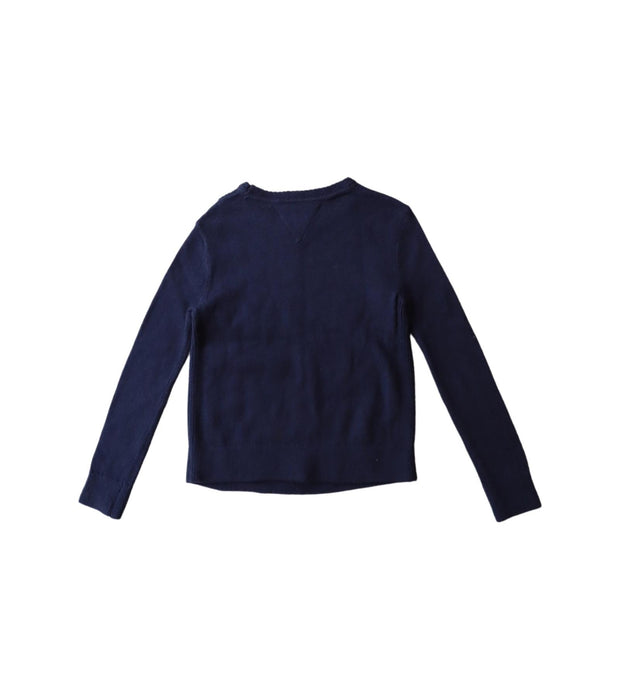 A Navy Crewneck Sweatshirts from Tommy Hilfiger in size 4T for girl. (Back View)