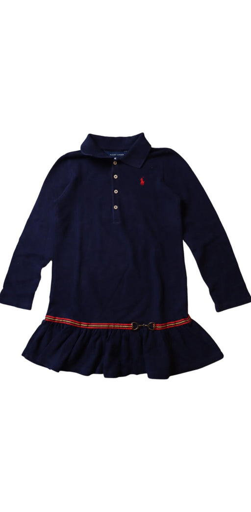 A Navy Long Sleeve Dresses from Ralph Lauren in size 6T for girl. (Front View)