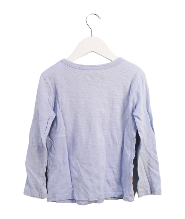 A Purple Long Sleeve Tops from Crewcuts in size 4T for girl. (Back View)