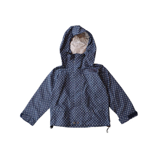 A Blue Lightweight Jackets from The North Face in size 5T for girl. (Front View)