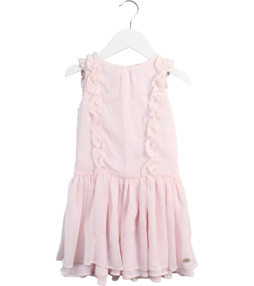 A Pink Sleeveless Dresses from Tartine et Chocolat in size 4T for girl. (Front View)