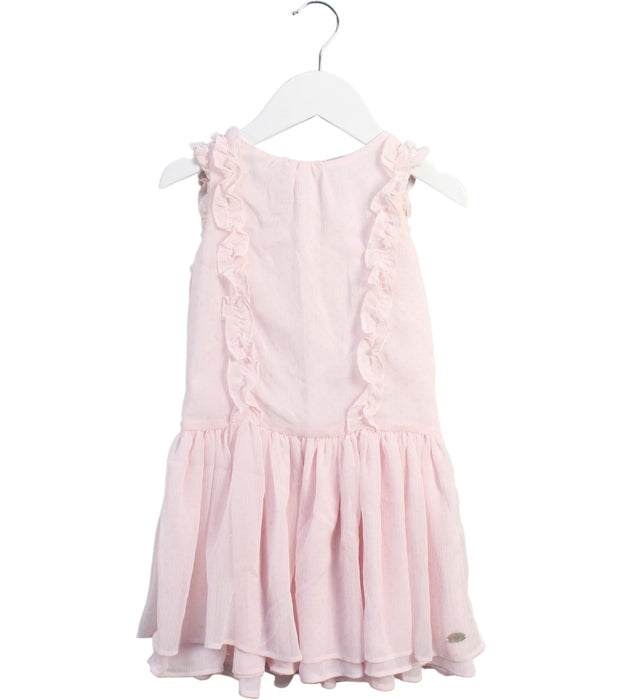 A Pink Sleeveless Dresses from Tartine et Chocolat in size 4T for girl. (Front View)