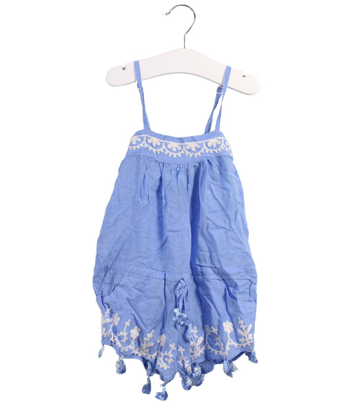 A Blue Sleeveless Rompers from Melissa Odabash in size 2T for girl. (Front View)