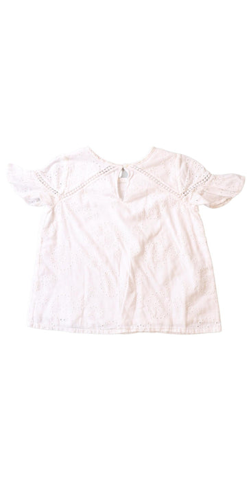 A White Short Sleeve Tops from Velveteen in size 6T for girl. (Back View)