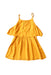 A Yellow Sleeveless Dresses from Chloe in size 5T for girl. (Back View)