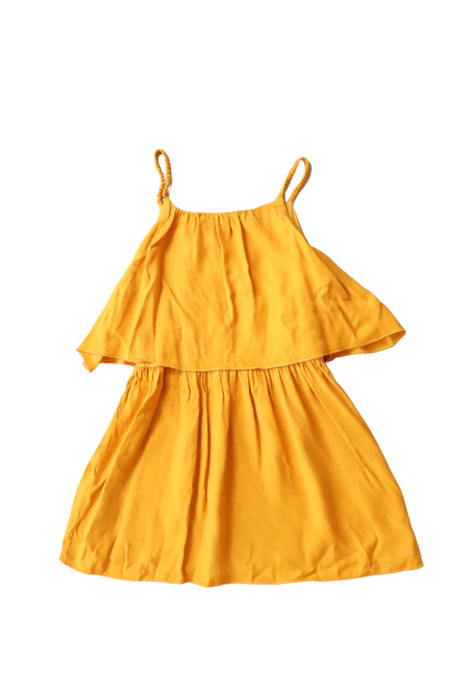 A Yellow Sleeveless Dresses from Chloe in size 5T for girl. (Front View)