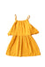 A Yellow Sleeveless Dresses from Chloe in size 5T for girl. (Front View)