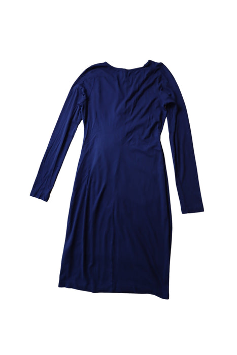 A Navy Long Sleeve Dresses from Seraphine in size S for maternity. (Back View)