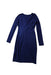 A Navy Long Sleeve Dresses from Seraphine in size S for maternity. (Back View)