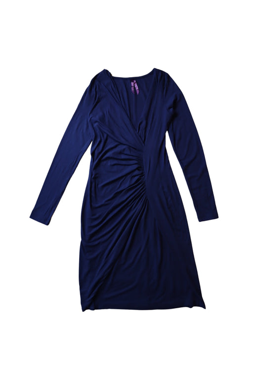 A Navy Long Sleeve Dresses from Seraphine in size S for maternity. (Front View)