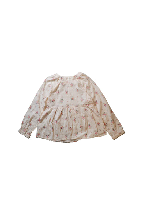 A Ivory Long Sleeve Tops from Bonpoint in size 6T for girl. (Back View)