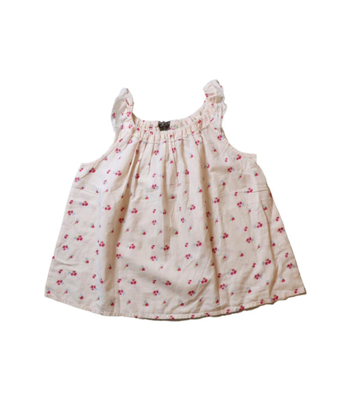 A Ivory Sleeveless Tops from Bonpoint in size 6T for girl. (Front View)