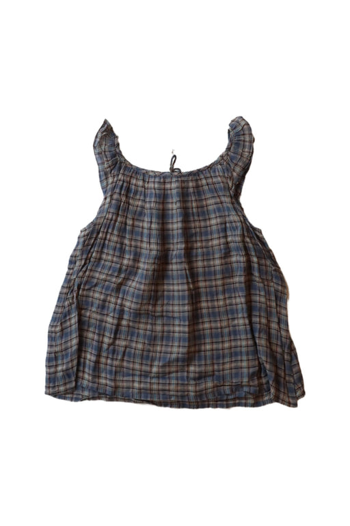 A Blue Sleeveless Tops from Bonpoint in size 6T for girl. (Front View)