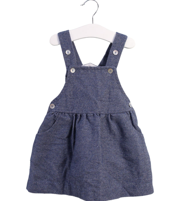 A Blue Overall Dresses from La Coqueta in size 2T for girl. (Front View)