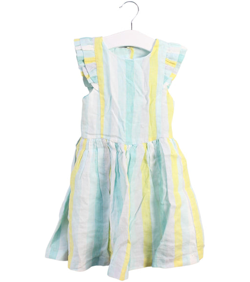 A Green Short Sleeve Dresses from Knot in size 3T for girl. (Front View)