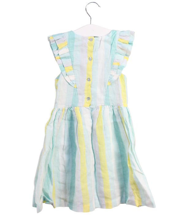 A Green Short Sleeve Dresses from Knot in size 3T for girl. (Back View)