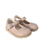 A Beige Flats from Clarks in size 12-18M for girl. (Front View)