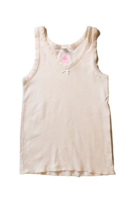 A Ivory Sleeveless Tops from Petit Bateau in size 6T for girl. (Front View)