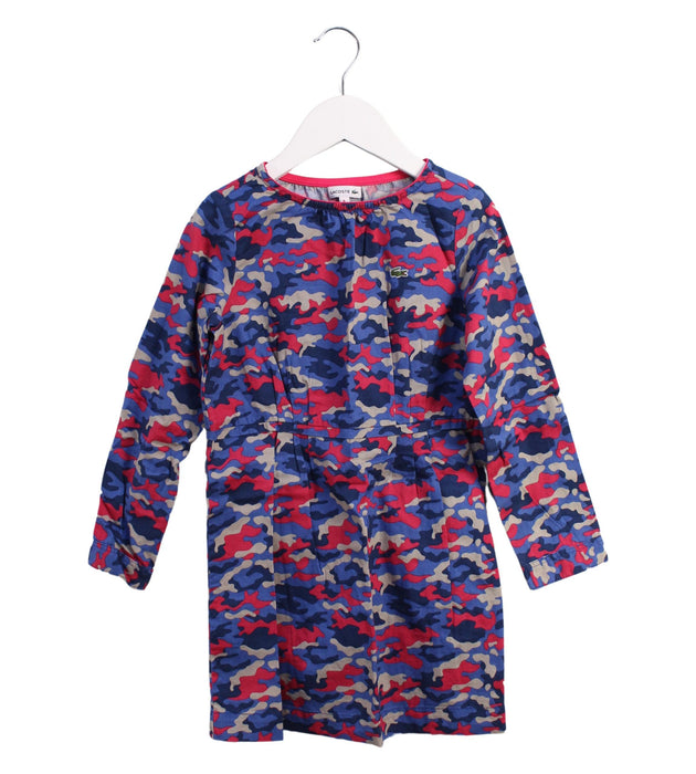 A Blue Long Sleeve Dresses from Lacoste in size 6T for girl. (Front View)