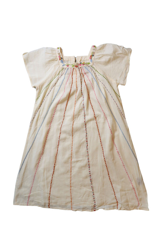 A Ivory Short Sleeve Dresses from Antik Batik in size 6T for girl. (Front View)