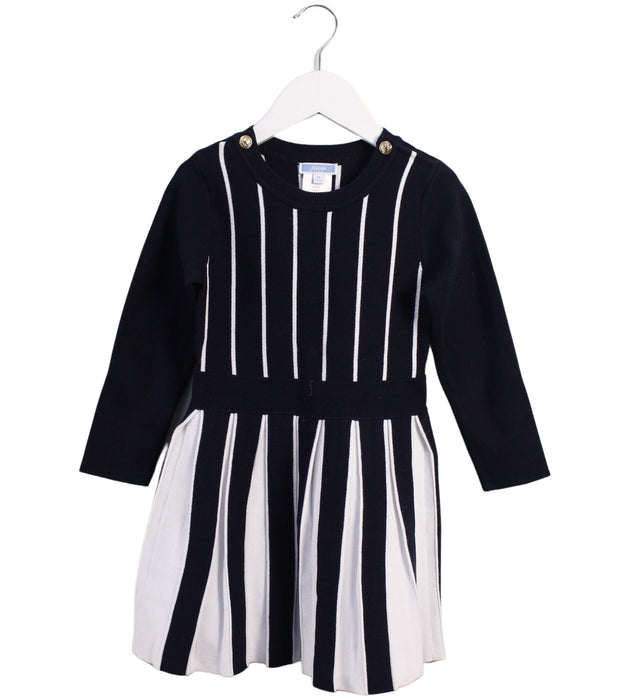 A Black Long Sleeve Dresses from Jacadi in size 4T for girl. (Front View)