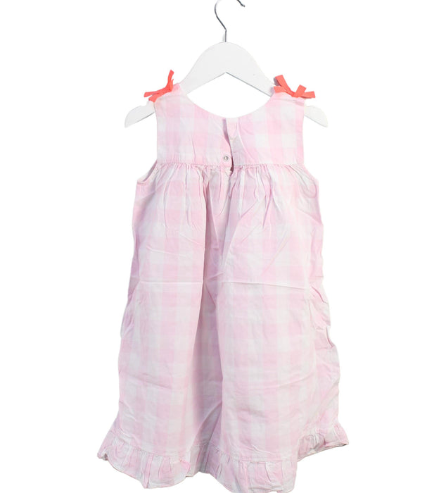 A Pink Sleeveless Dresses from Jacadi in size 4T for girl. (Back View)